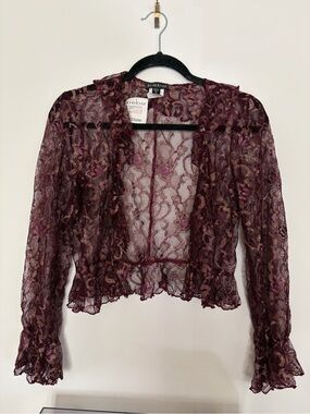 Sheer Lace Bebe Cardigan/Shrug